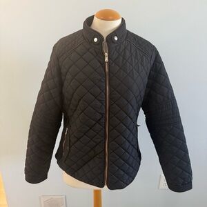 Black Quilted Spring Jacket